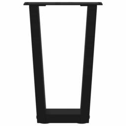 Berkfield Home Dining Table Legs V-Shape 2 pcs Black 38x(42-43.3) cm Steel - thumbnail 5