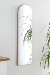 Yearn Mirrors Minimal Arch Gold Narrow Wall Mirror 100x30cm - Size: 100x30 cm - thumbnail 1