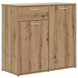 Berkfield Home Sideboard Artisan Oak 80x36x75 cm Engineered Wood in Brown - Size: 80 x 36 x 75 cm - thumbnail 3