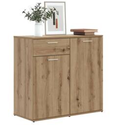 Berkfield Home Sideboard Artisan Oak 80x36x75 cm Engineered Wood in Brown - Size: 80 x 36 x 75 cm