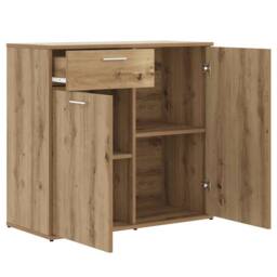 Berkfield Home Sideboard Artisan Oak 80x36x75 cm Engineered Wood in Brown - Size: 80 x 36 x 75 cm - thumbnail 4
