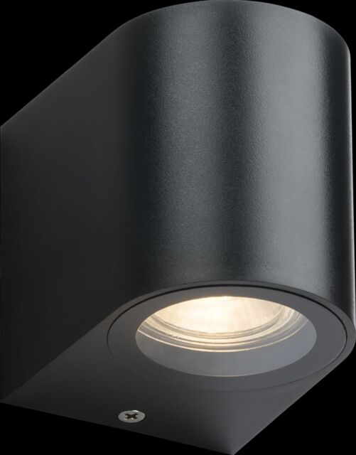 Netlighting Knightsbridge ALANA 230V IP65 GU10 Polycarbonate Single Wall light Black ALC1BK - image 1