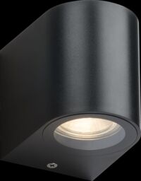 Netlighting Knightsbridge ALANA 230V IP65 GU10 Polycarbonate Single Wall light Black ALC1BK - thumbnail 1