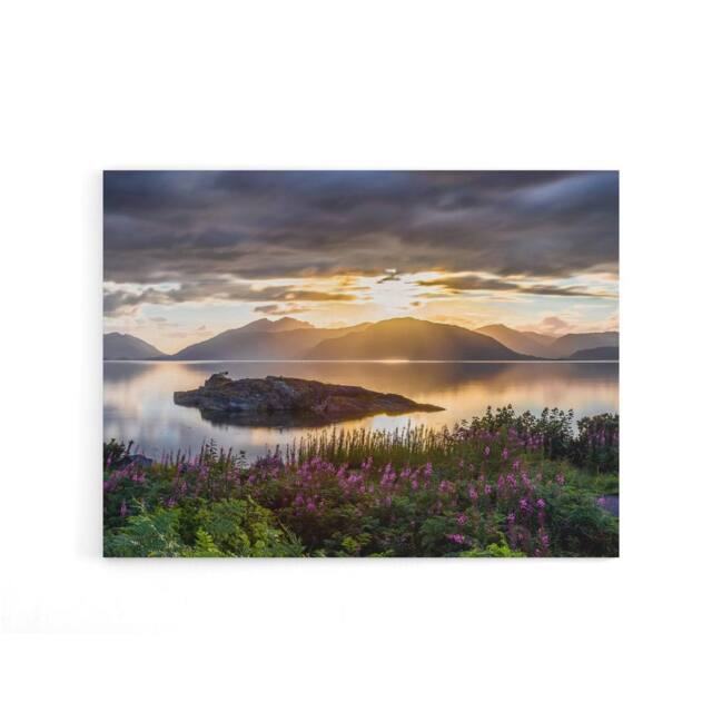 "Artery8 Trienke Sunset Loch Linnhe Scotland Canvas Wall Art Print - Size: W18"" x H24""" - image 1
