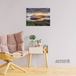 "Artery8 Trienke Sunset Loch Linnhe Scotland Canvas Wall Art Print - Size: W18"" x H24""" - thumbnail 3