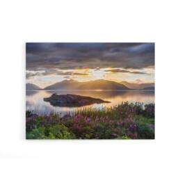 "Artery8 Trienke Sunset Loch Linnhe Scotland Canvas Wall Art Print - Size: W18"" x H24""" - thumbnail 1