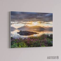 "Artery8 Trienke Sunset Loch Linnhe Scotland Canvas Wall Art Print - Size: W18"" x H24""" - thumbnail 2