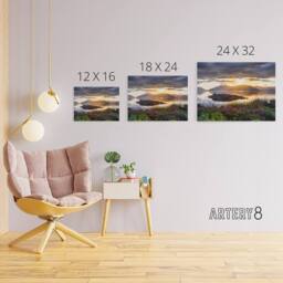 "Artery8 Trienke Sunset Loch Linnhe Scotland Canvas Wall Art Print - Size: W18"" x H24""" - thumbnail 4