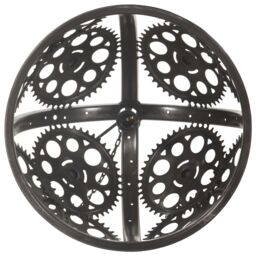 Berkfield Home Industrial Ceiling Lamp in Chain Wheel Design 45 cm E27 in Black - thumbnail 4