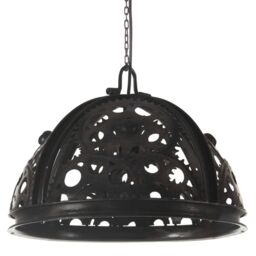 Berkfield Home Industrial Ceiling Lamp in Chain Wheel Design 45 cm E27 in Black - thumbnail 2