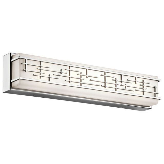 Loops Outdoor IP44 4 Bulb Wall Light Sconce Chrome LED 28W Bulb Outside External