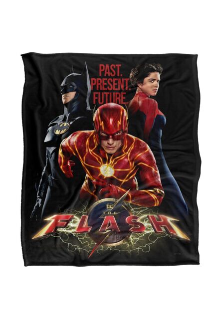 Warner Brothers The Flash (2023) Officially Licensed Silky Touch Super Soft Throw Blanket 152 x 127 cm in White - image 1
