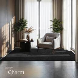 tectake Rug Zonelle 200 X 290 Cm - Black - Size: 200 cm x 290 cm - thumbnail 3
