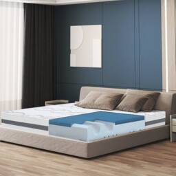 The White Stone Memory Foam Mattress, 22cm Height, Hypoallergenic - 155 x 180 cm in White - thumbnail 9