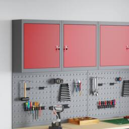 Berkfield Home Tool Cabinet Wall-Mounted Red 50x20x55 cm Steel - Size: 50 x 20 x 55 cm