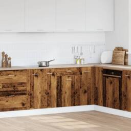 Berkfield Home Drawer Bottom Cabinet Lyon Old Wood 50x46x81.5 cm Engineered Wood in Brown - thumbnail 3