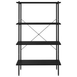 Berkfield Home 4-Tier Shelving Unit Black 80x40x130 cm - Size: 80 x 40 x 130 cm - thumbnail 3