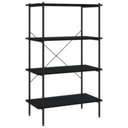 Berkfield Home 4-Tier Shelving Unit Black 80x40x130 cm - Size: 80 x 40 x 130 cm - thumbnail 1