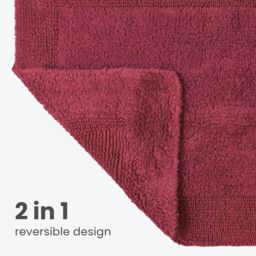 Allure Bath Fashions Elegance Reversible Heavyweight Bath Mat in Maroon - thumbnail 3