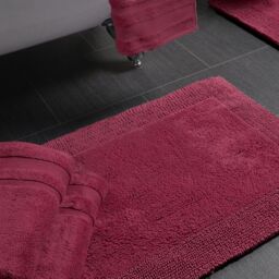 Allure Bath Fashions Elegance Reversible Heavyweight Bath Mat in Maroon - thumbnail 2