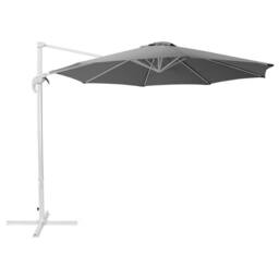 Wyld and Coco Cantilever Parasol 240 cm Dark Grey Canopy White Steel Pole - thumbnail 2