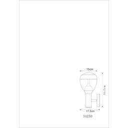 Netlighting Callisto Outdoor Modern Wall Lamp Stainless Steel IP44 LED 3000K in Grey - thumbnail 4