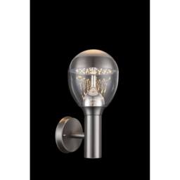Netlighting Callisto Outdoor Modern Wall Lamp Stainless Steel IP44 LED 3000K in Grey - thumbnail 2