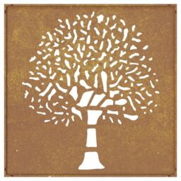 Berkfield Home Garden Wall Decoration 55x55 cm Corten Steel Tree Design in Brown - thumbnail 5