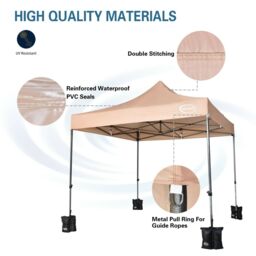 MCC Direct Maximus 3x3 Heavy Duty Pop up Gazebo NS in Beige - thumbnail 2