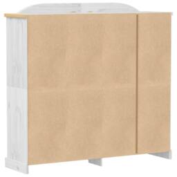 Berkfield Home Wardrobe Corona White 194x52x186 cm Solid Wood Pine - Size: 194 x 52 x 186 cm - thumbnail 6