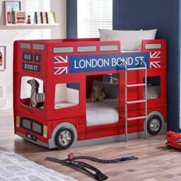 Cheshire Ruby Bus Bunk Bed - Single (90cm) in Red - thumbnail 2