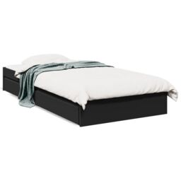 Berkfield Home Bed Frame with Drawers without Mattress Black 90x190 cm Single - thumbnail 2
