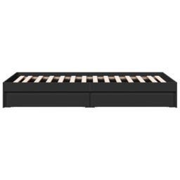 Berkfield Home Bed Frame with Drawers without Mattress Black 90x190 cm Single - thumbnail 5
