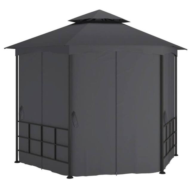 Berkfield Home Gazebo with Sidewalls 3.1x2.7 m Anthracite in Black - image 1