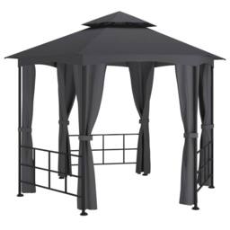 Berkfield Home Gazebo with Sidewalls 3.1x2.7 m Anthracite in Black - thumbnail 3