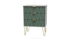Ready Assembled 2 U Dallas 3 Drawer Chest (Ready Assembled) in Green - thumbnail 3