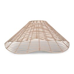 ValueLights Harlow Natural Wavy Rattan Pendant Ceiling Floor Lamp Light Shade - thumbnail 5