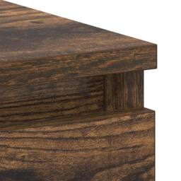 Berkfield Home Desk Smoked Oak 90x45x76 cm Engineered Wood in Brown - Size: 90 x 45 x 76 cm - thumbnail 9