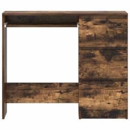 Berkfield Home Desk Smoked Oak 90x45x76 cm Engineered Wood in Brown - Size: 90 x 45 x 76 cm - thumbnail 6