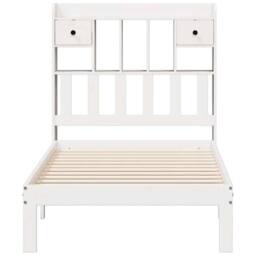 Berkfield Home Bookcase Bed without Mattress White 75x190cm Solid Wood Pine - Size: 75x190 cm - thumbnail 4