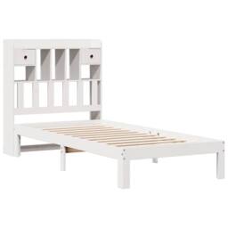 Berkfield Home Bookcase Bed without Mattress White 75x190cm Solid Wood Pine - Size: 75x190 cm - thumbnail 3