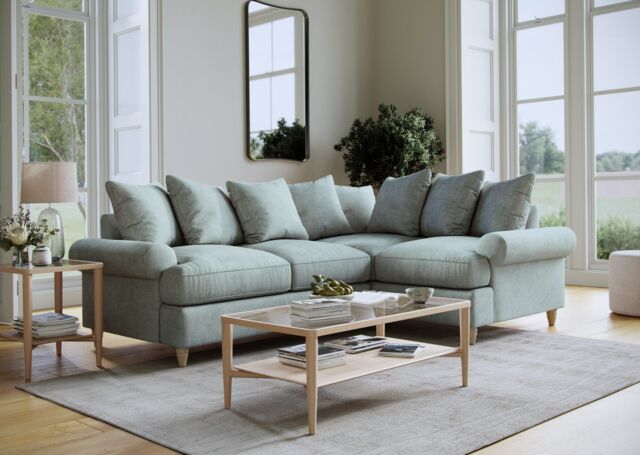 The Great Sofa Company Beatrice 2 Corner 1 Faro Aqua in Blue