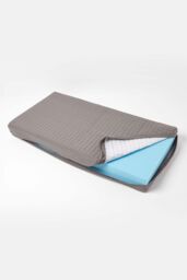 Homescapes Cotton Orthopaedic Foam 2 Seater Booster Cushion in Charcoal - thumbnail 2