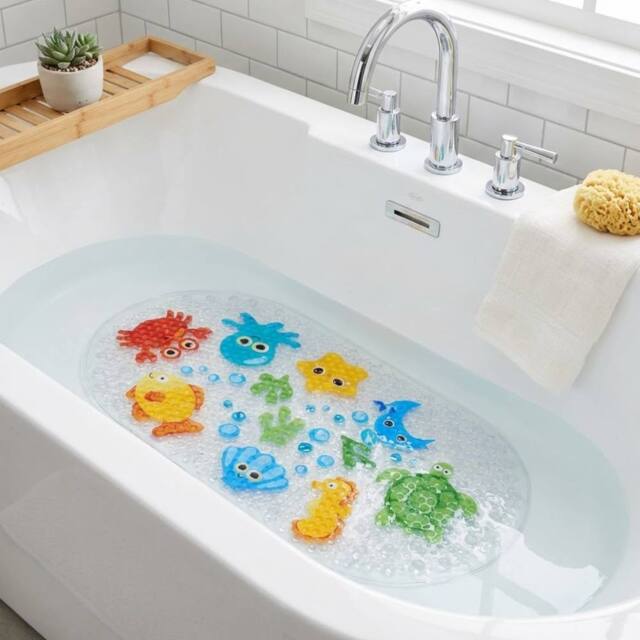 Garden Greatness Sea Animals Non-Slip Bath Mat in Clear - image 1