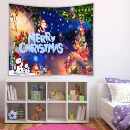 Living and Home 200x150cm Christmas Decorative Tapestry - Size: 200x150 cm - thumbnail 2