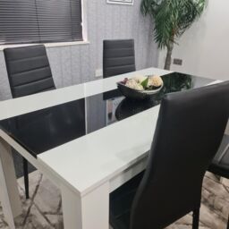 KOSY KOALA Modern Dining Table Set With 4 Black Chairs Dining Room Furniture - thumbnail 5