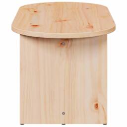 Berkfield Home Modern Coffee Table Natural 80 x 39.5 x 35 cm Solid pine wood in Light Brown - thumbnail 7