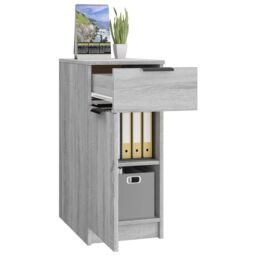 Berkfield Home Desk Cabinet Grey Sonoma 33.5x50x75 cm Engineered Wood - thumbnail 5