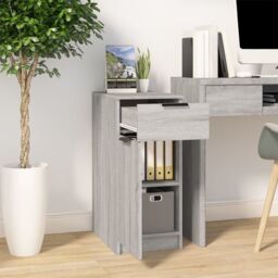 Berkfield Home Desk Cabinet Grey Sonoma 33.5x50x75 cm Engineered Wood - thumbnail 3