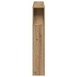 Berkfield Home LED Headboard Artisan Oak 140x18.5x103.5 cm Engineered Wood in Brown - thumbnail 7
